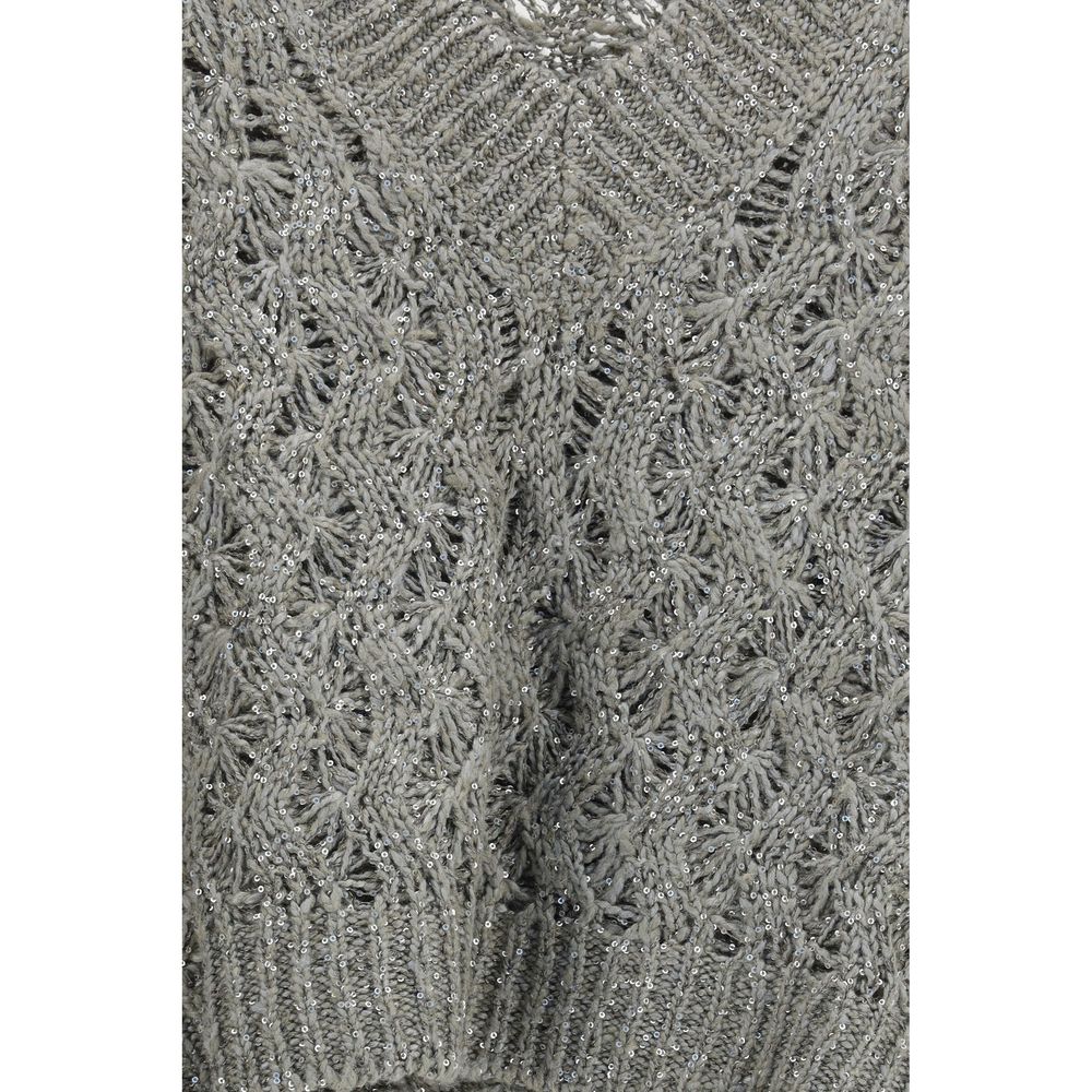 Brunello Cucinelli Bicolor Silk Sweatshirt - Timeless Luxury Elegance