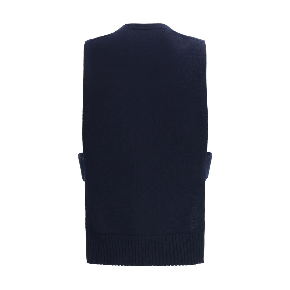 Miu Miu Blue Cashmere Sleeveless Sweater - Timeless Luxury