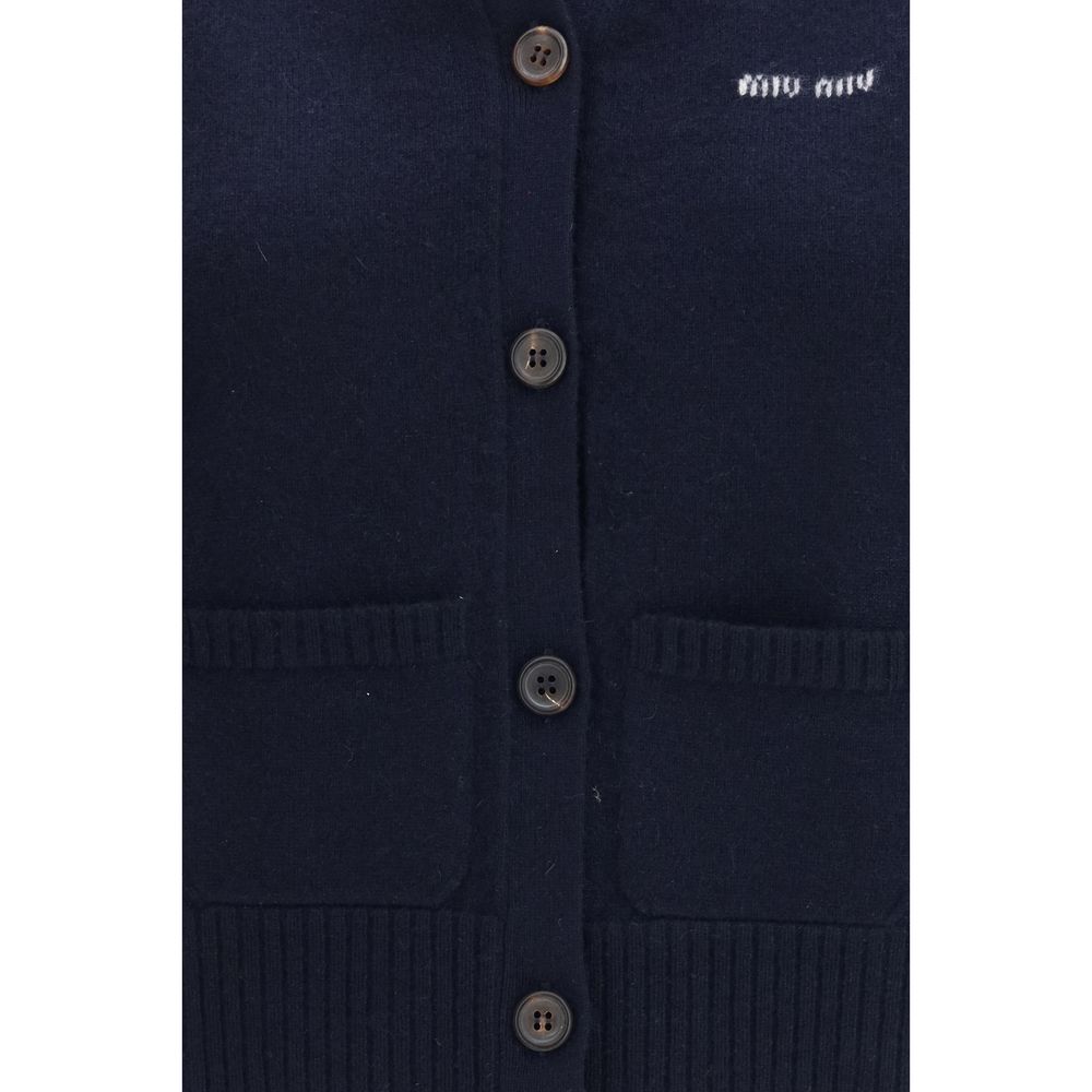Miu Miu Blue Cashmere Sleeveless Sweater - Timeless Luxury