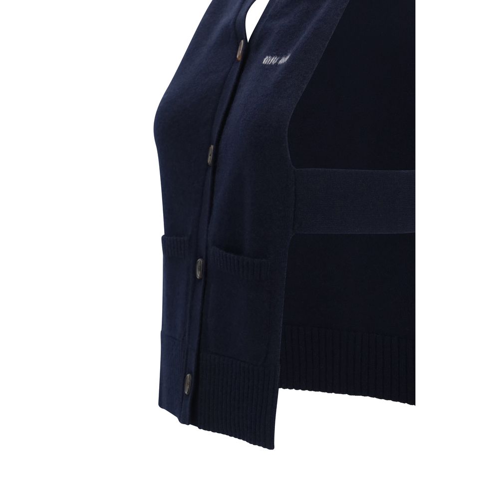 Miu Miu Blue Cashmere Sleeveless Sweater - Timeless Luxury
