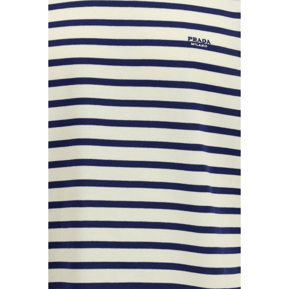 Elevate your wardrobe with the Prada Blue Cotton Sweatshirt, a luxurious blend of comfort and sophistication, perfect for those who embody refined elegance.