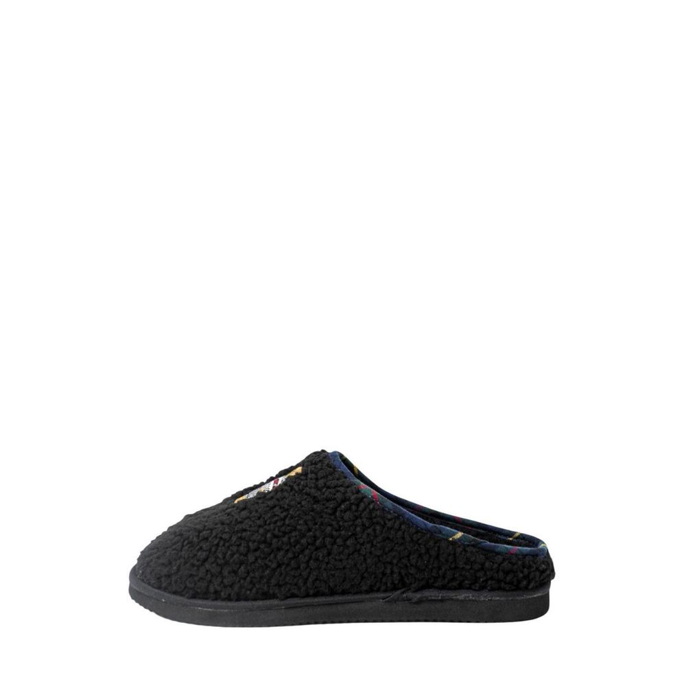 Ralph Lauren Black Cotton Slippers - Indulgent Sophistication