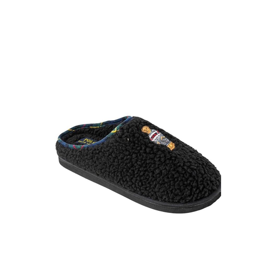 Ralph Lauren Black Cotton Slippers - Indulgent Luxury Redefined