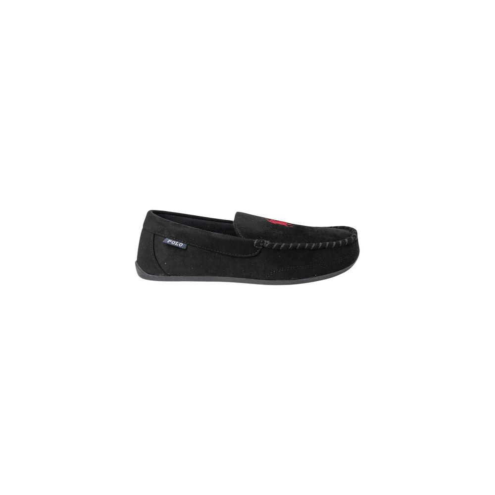 Experience the opulence of Ralph Lauren Black Faux Fur Slippers, a perfect blend of suede and faux fur, embodying sophistication and warmth for the discerning individual.