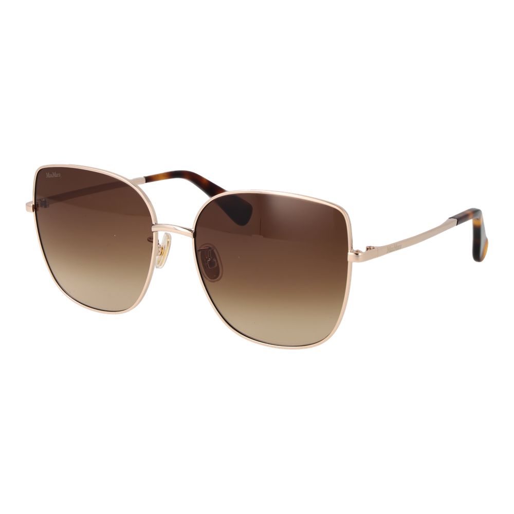 Indulge in the exquisite Max Mara Rose Gold Metal Sunglasses, where luxurious craftsmanship meets timeless elegance, perfect for the discerning individual seeking sophistication.