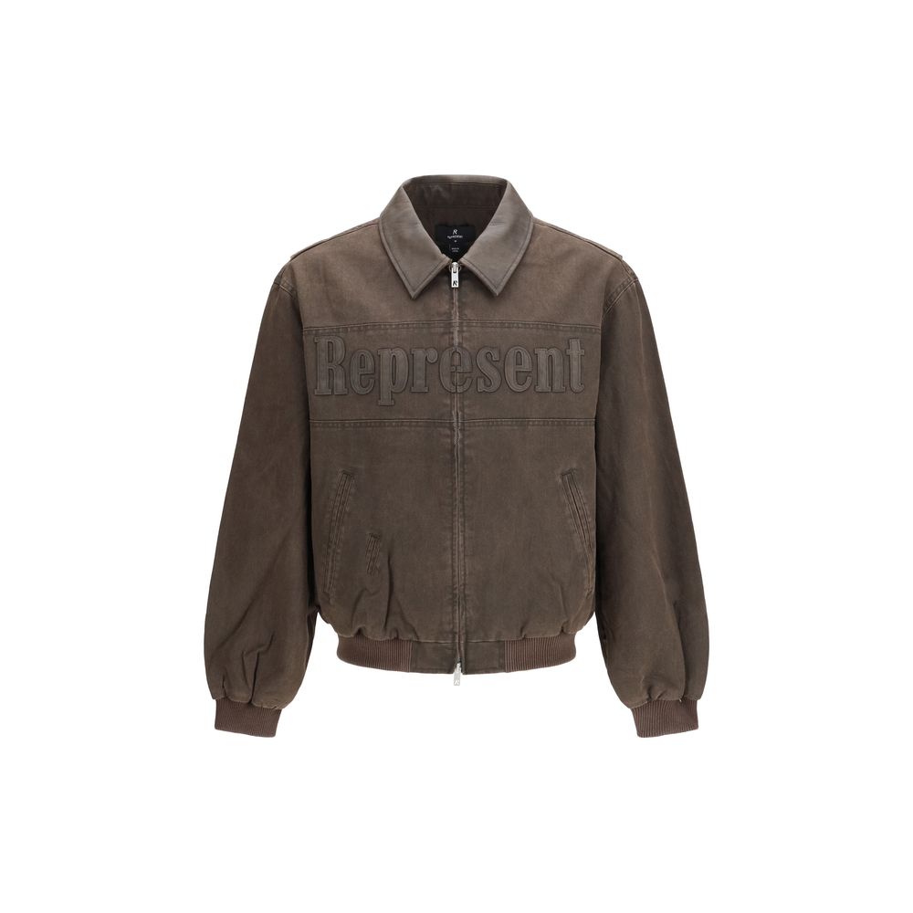 Elevate your wardrobe with the Represent Brown Cotton Bomber, a timeless luxury piece crafted from 100% cotton, embodying sophisticated style and exquisite craftsmanship.