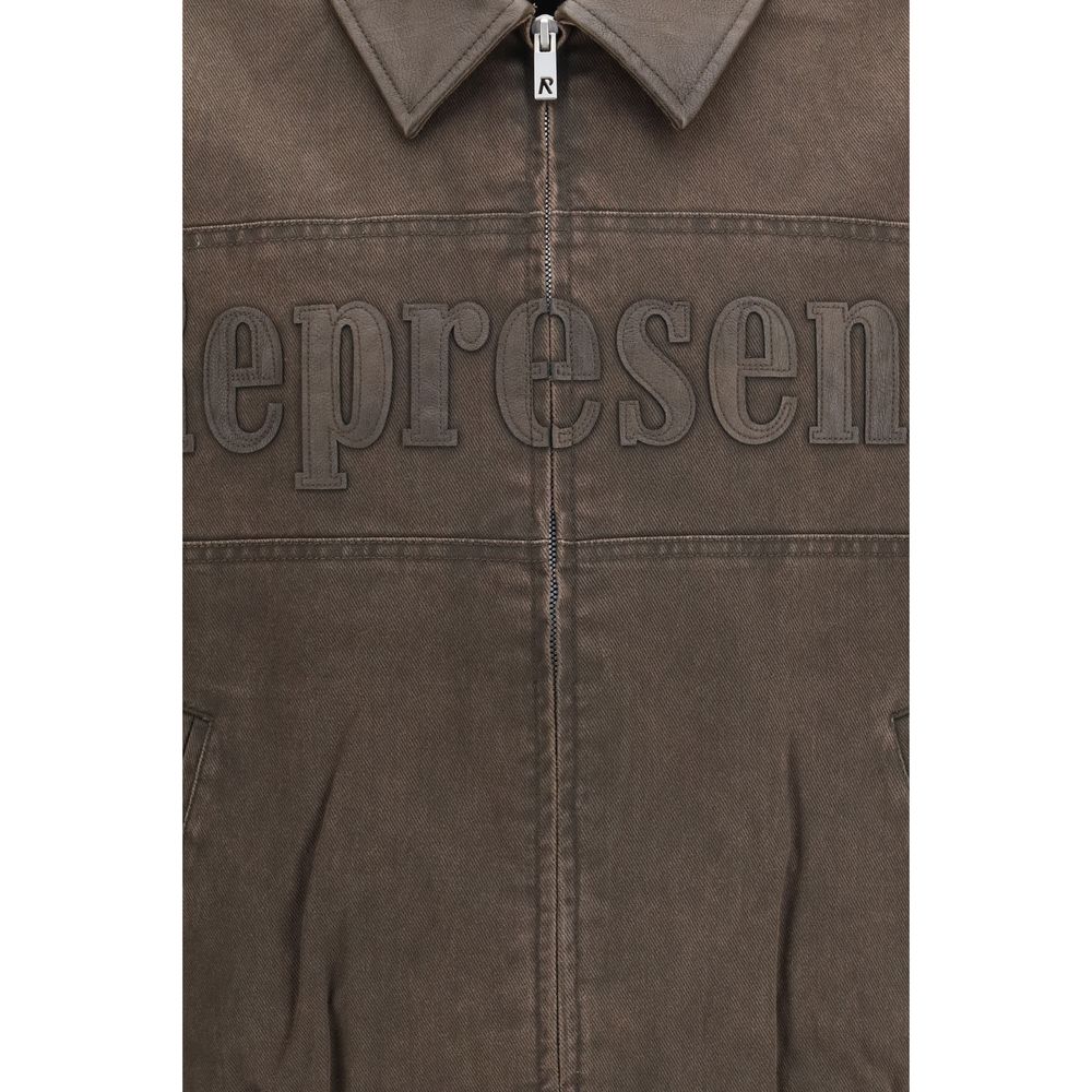 Elevate your wardrobe with the Represent Brown Cotton Bomber, a luxurious blend of comfort and style, crafted from 100% cotton for timeless sophistication.