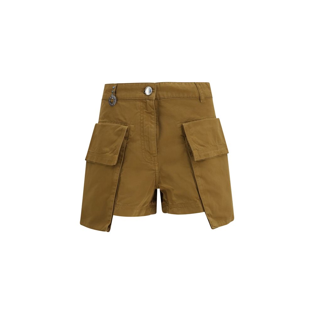 Discover the PINKO Beige Cotton Bermuda Shorts, a blend of artisanal luxury and modern utility, crafted from 100% cotton for effortless sophistication this summer.