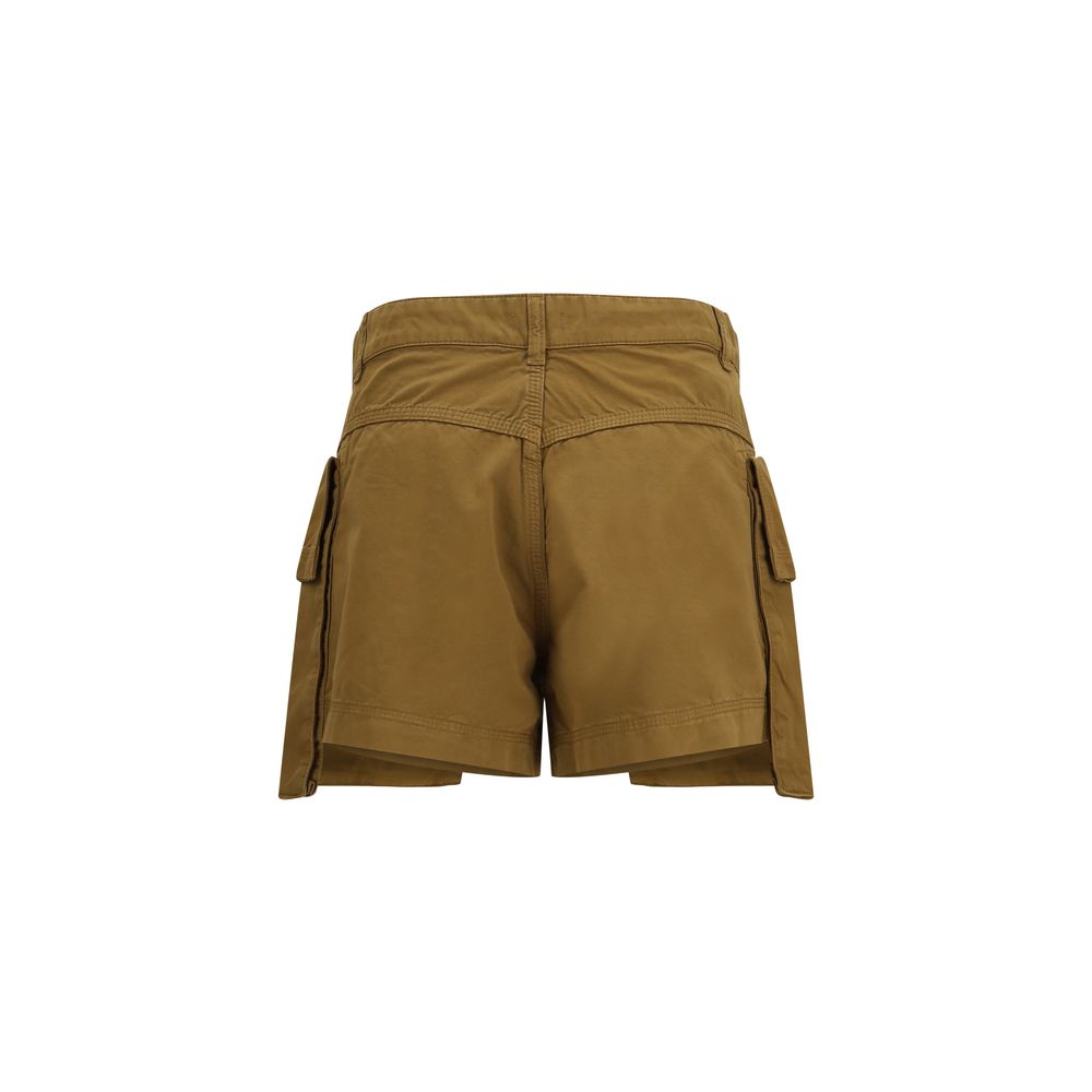 Elevate your summer wardrobe with PINKO Beige Cotton Bermuda Shorts, a fusion of artisanal luxury and modern utility, crafted for the discerning individual.