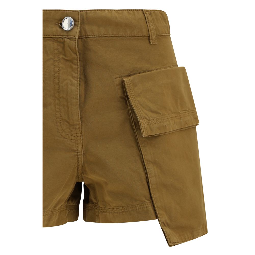 Indulge in the PINKO Beige Cotton Bermuda Shorts, a blend of artisanal craftsmanship and luxury. Elevate your summer wardrobe with timeless elegance and chic utility.