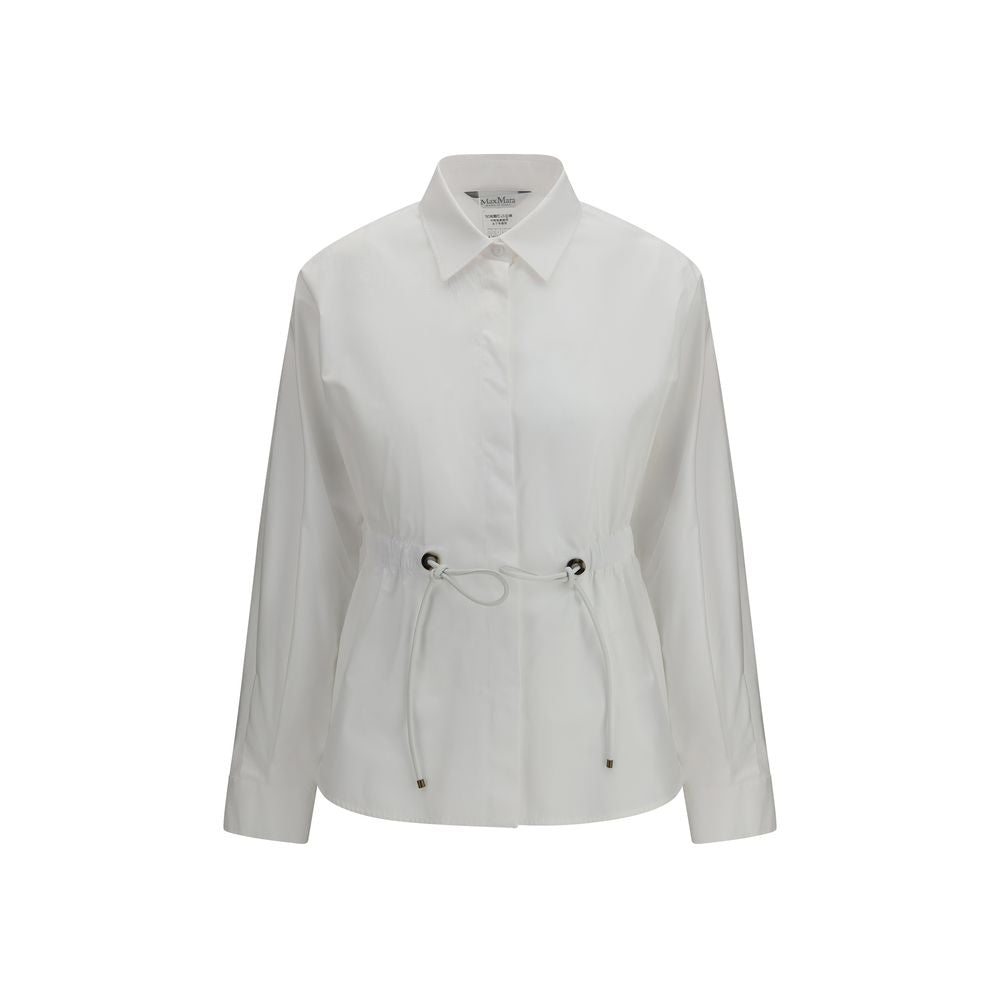 Max Mara White Cotton Dress Shirt - Timeless Luxury Essential