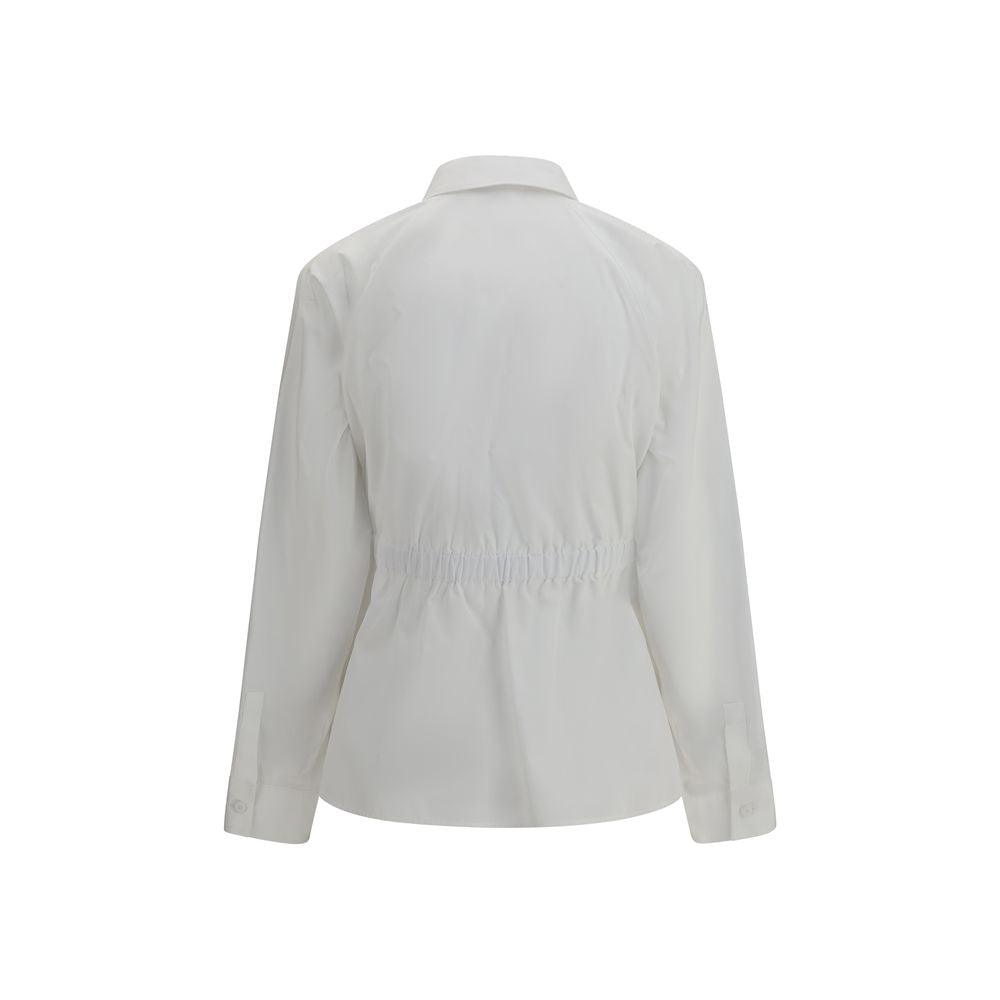 Max Mara White Cotton Dress Shirt - Timeless Elegance Redefined