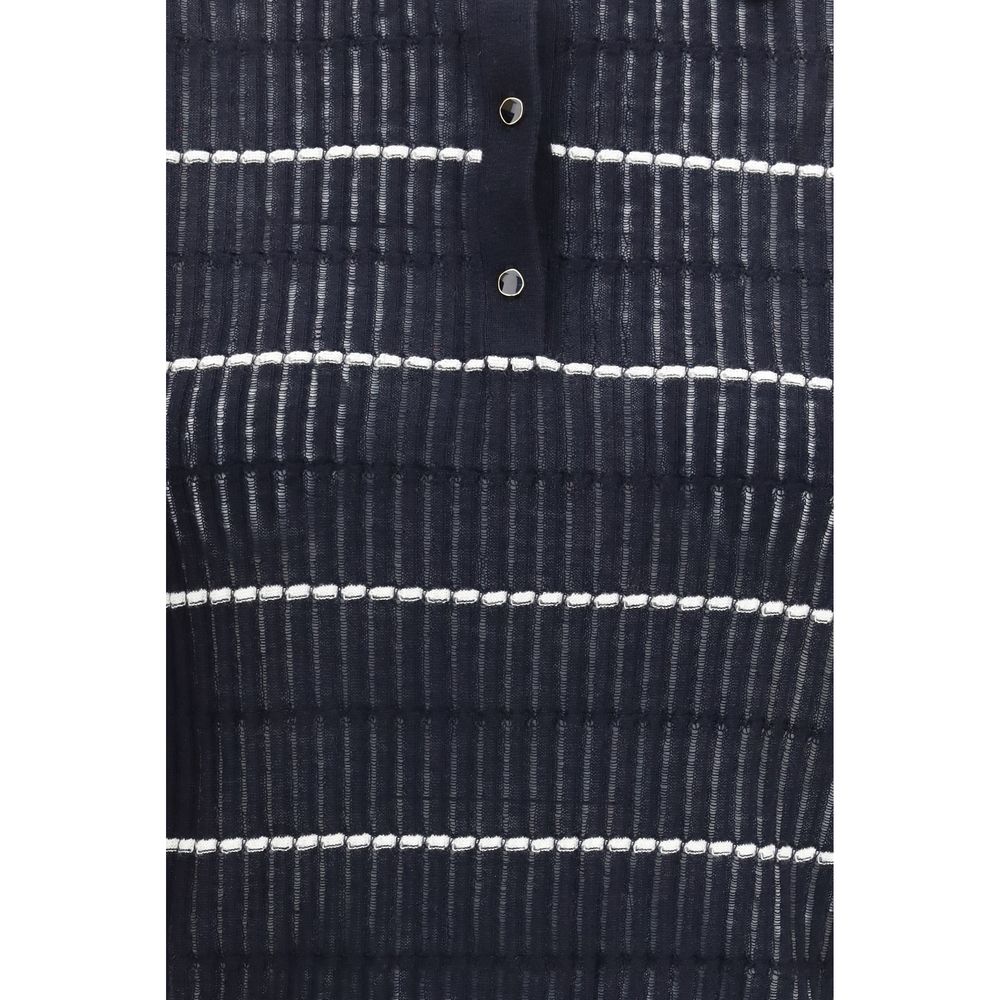 Max Mara Blue Silk Polo Shirt - Exquisite Italian Elegance