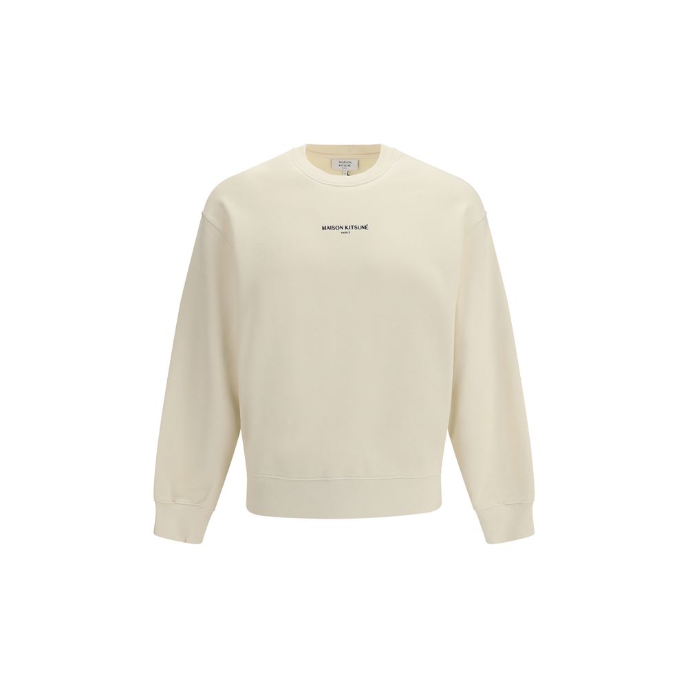 Maison Kitsuné Beige Cotton Sweatshirt - Effortless Luxe Comfort