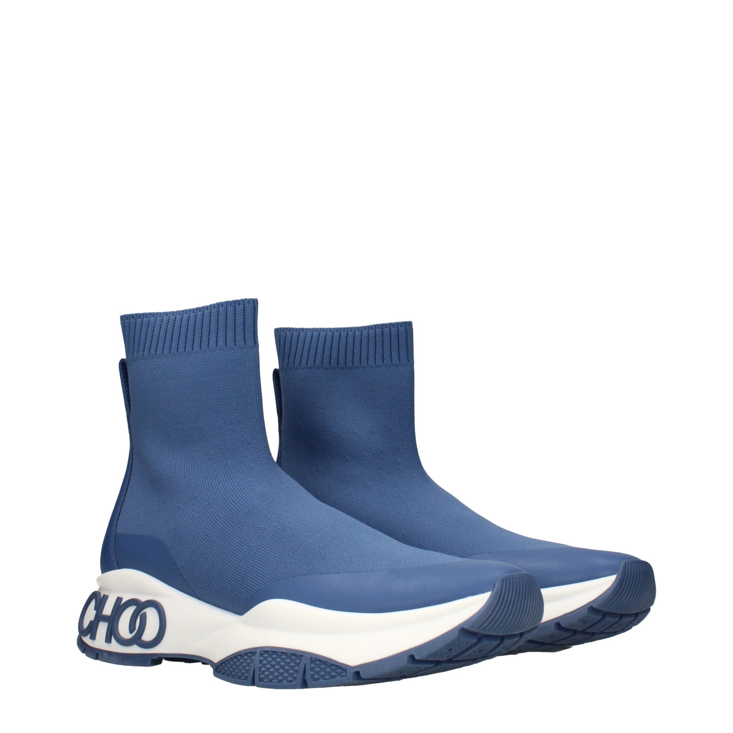 Experience the allure of Jimmy Choo Blue Fabric Ankle Boots, where exquisite craftsmanship meets opulent design, elevating your style to new heights of sophistication.