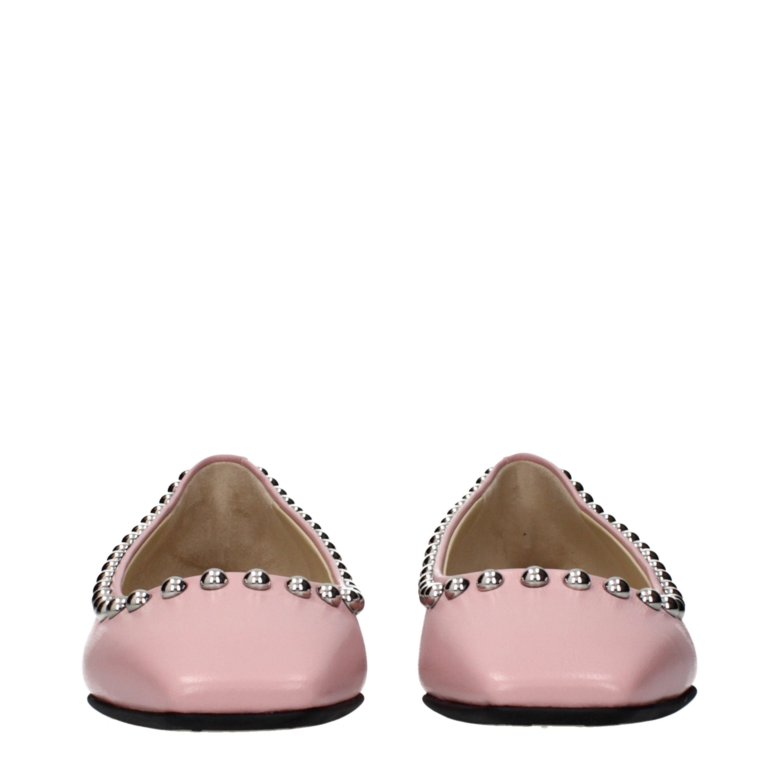Jimmy Choo Pink Leather Ballet Flats