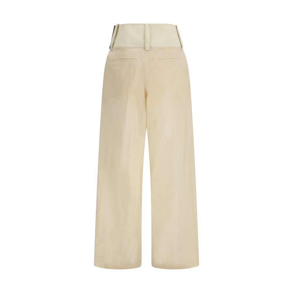 Max Mara Ferito Pants - Luxurious Beige Cotton Elegance