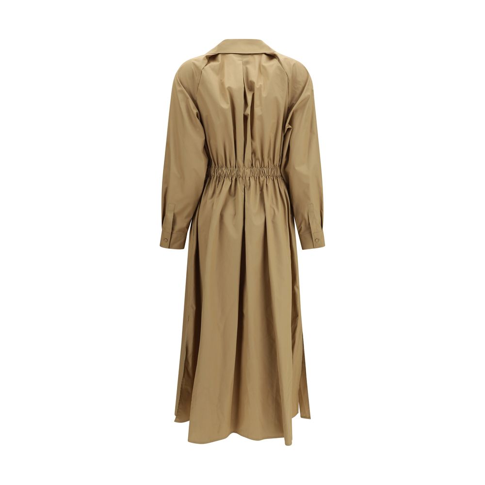 Max Mara Beige Cotton Midi Dress - Timeless Luxury Elegance