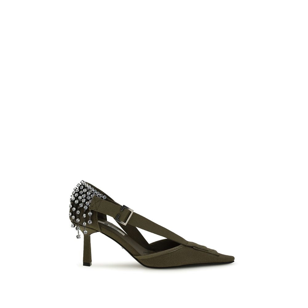 Prada Bicolor Cotton High Heel Pumps - Exquisite Italian Elegance