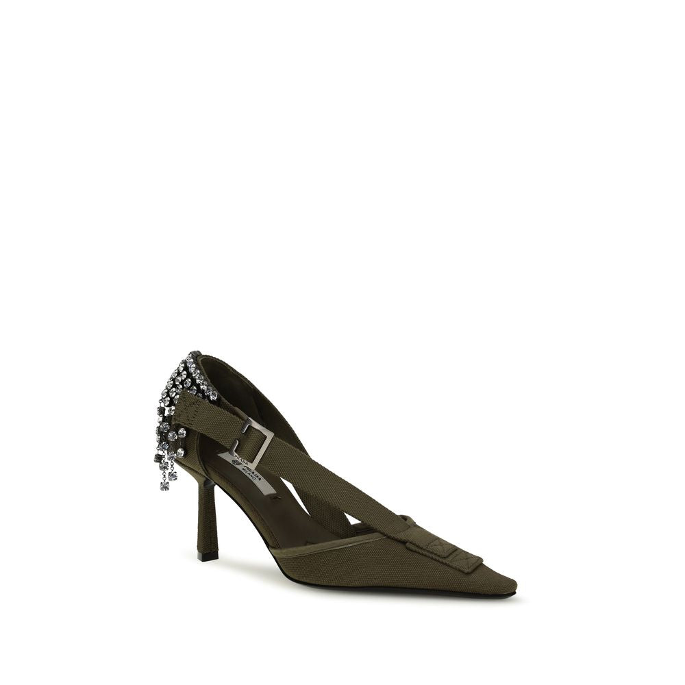 Prada Bicolor Cotton High Heel Pumps - Exquisite Italian Elegance