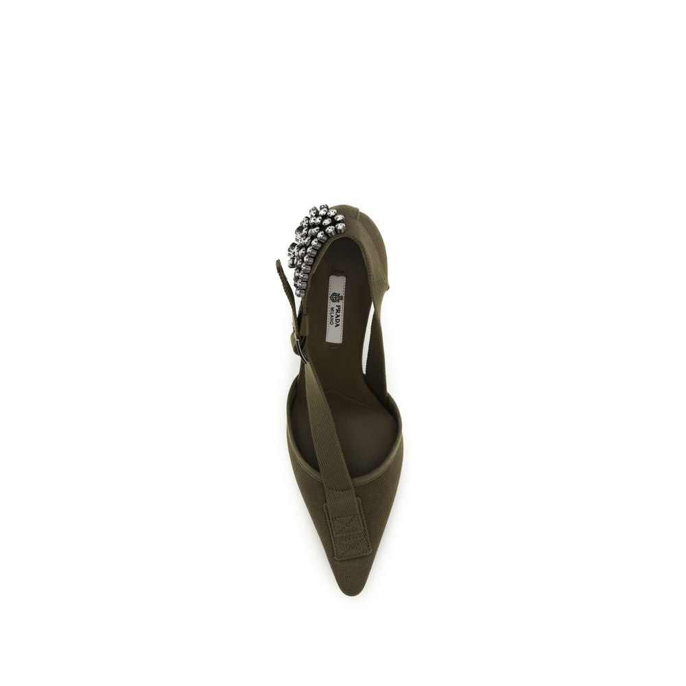 Prada Bicolor Cotton High Heel Pumps - Exquisite Italian Elegance