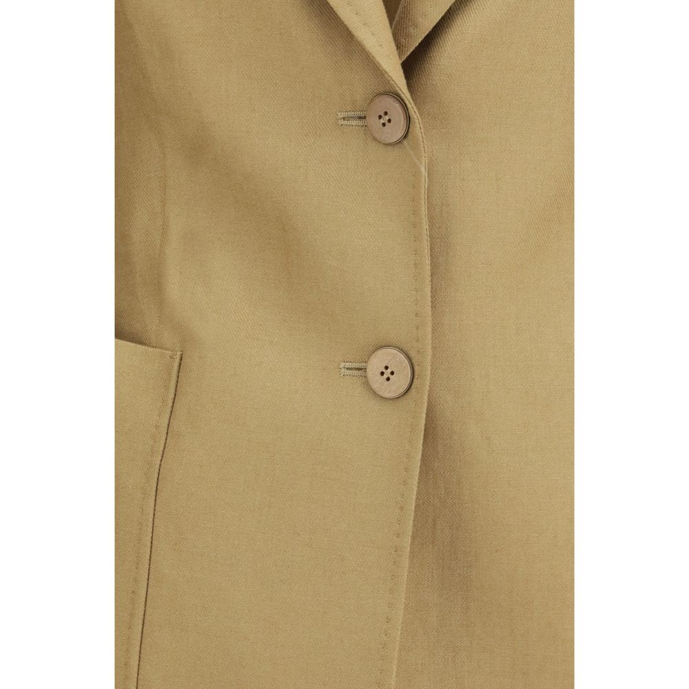 Max Mara Beige Linen Jacket - Timeless Elegance for Discerning Tastes