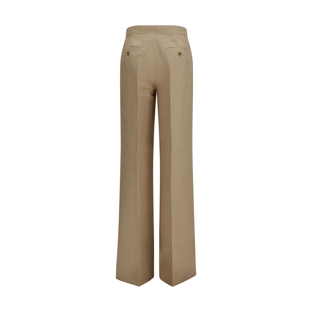Max Mara Beige Linen Casual Pants - Effortless Luxury Redefined