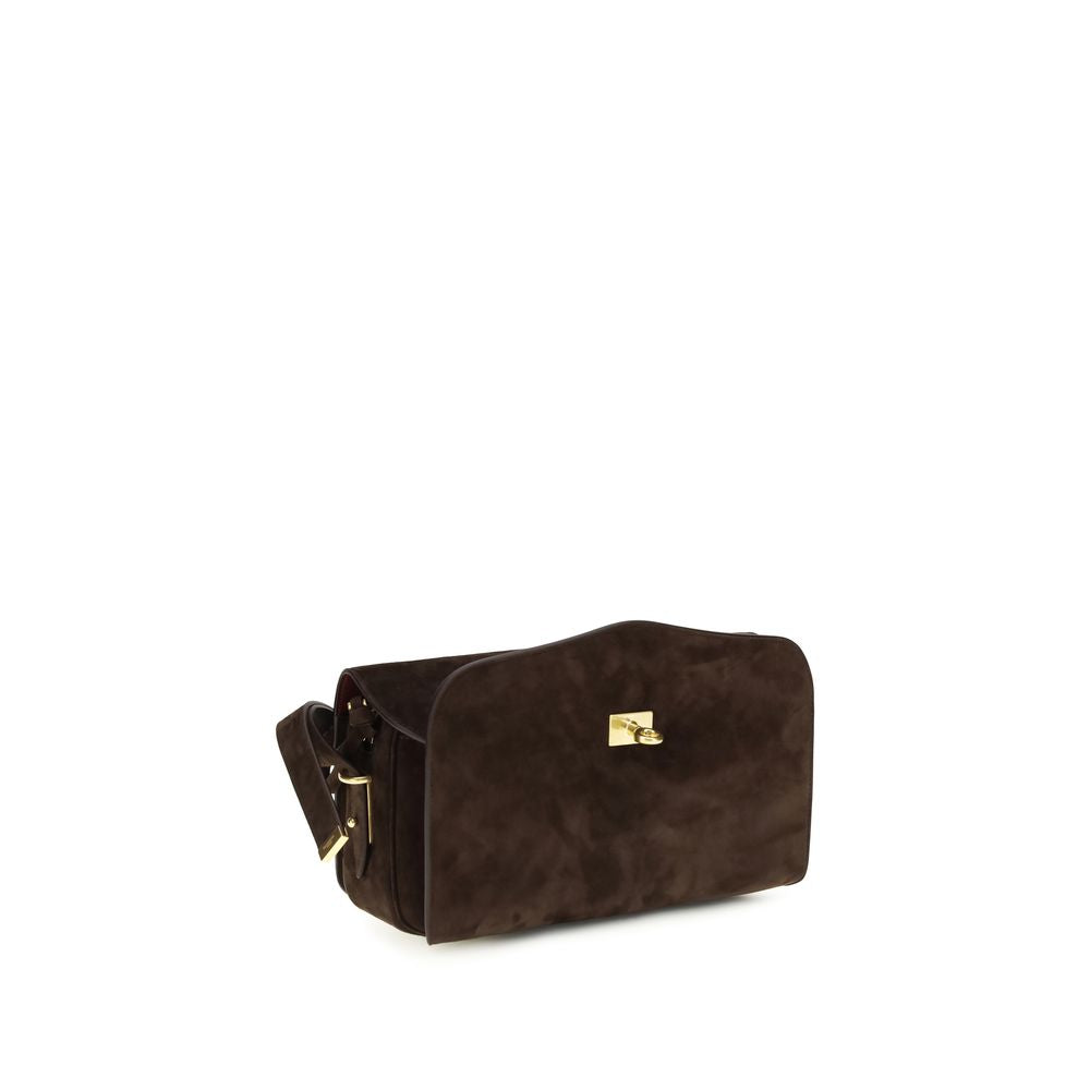 Balenciaga Brown Calf Leather Shoulder Bag, Artisanal Luxury