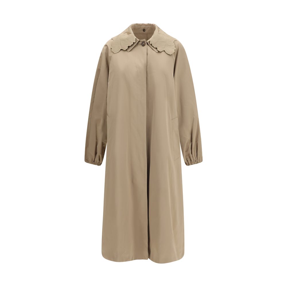 Fabiana Filippi Beige Ottoman Coat - Exquisite Italian Elegance