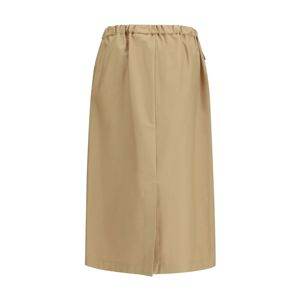 Fabiana Filippi Beige Cotton Midi Skirt - Effortless Elegance