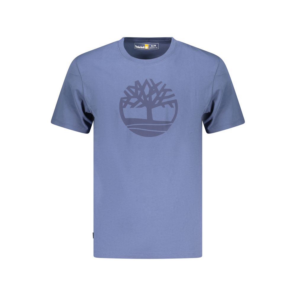 Indulge in the Timberland Blu Cotton Men's T-Shirt, where exquisite craftsmanship meets effortless sophistication, perfect for the discerning individual seeking refined elegance.