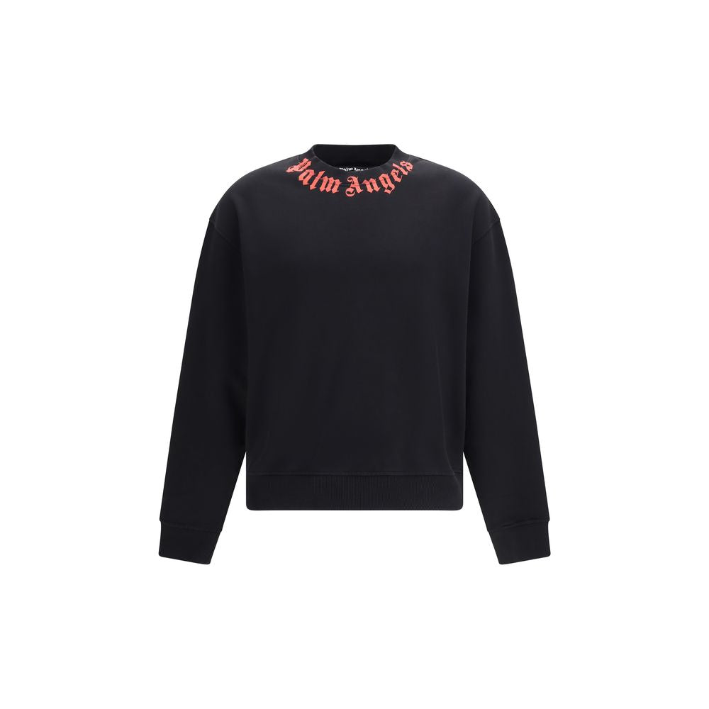 Palm Angels Neck Logo Sweatshirt - Elevate Your Casual Elegance