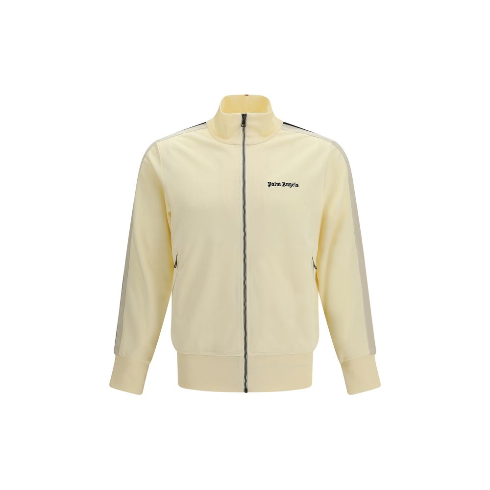 Elevate your wardrobe with the Palm Angels Beige Polyester Sweatshirt, a luxurious blend of modern design and refined craftsmanship, perfect for sophisticated athleisure.
