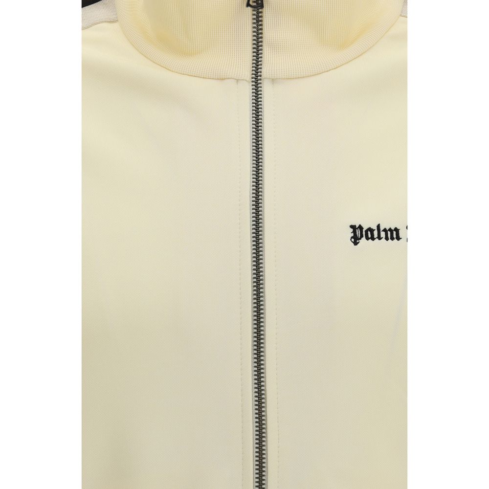 Elevate your athleisure wardrobe with the Palm Angels Beige Polyester Sweatshirt, a luxurious blend of 97% polyester and 3% elastane, embodying modern sophistication and timeless style.
