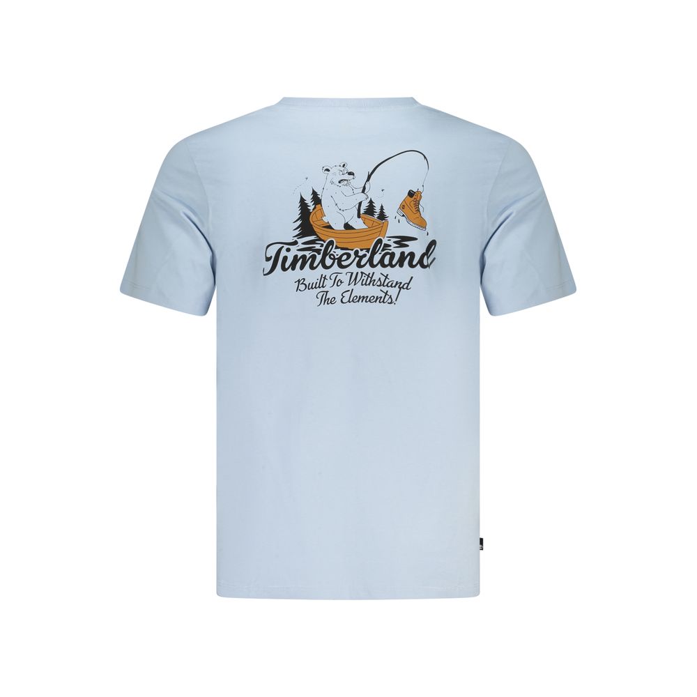 Timberland Azzurro Cotton Men T-Shirt