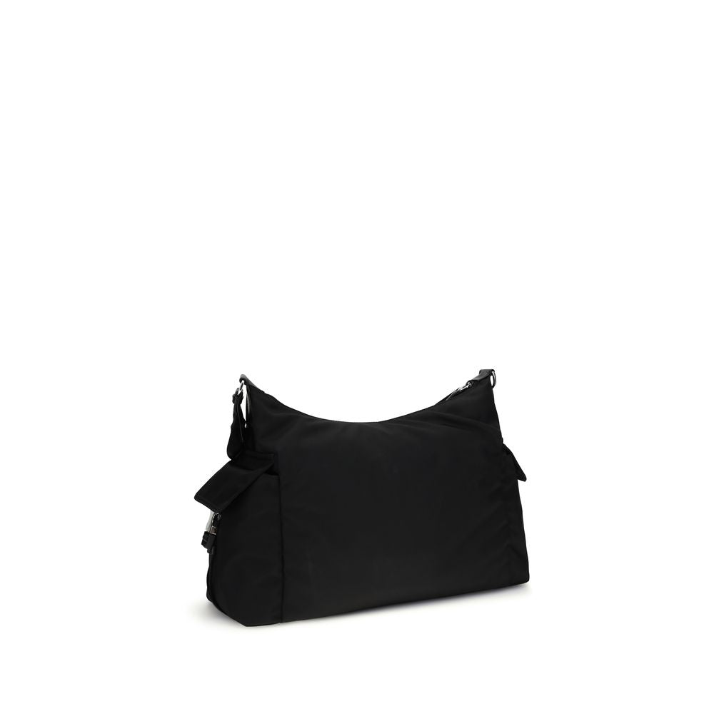 Discover the Prada Black Recycled Polyamide Shoulder Bag from the SS26 collection, a testament to sustainable luxury and exquisite craftsmanship, perfect for the discerning individual.