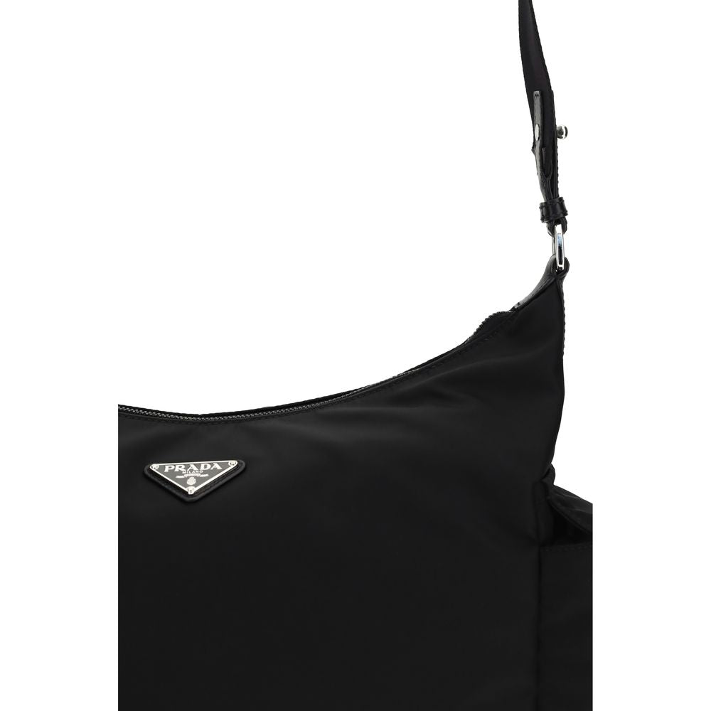 Discover the Prada Black Recycled Polyamide Shoulder Bag from the SS26 collection, a masterpiece of sustainable luxury that embodies exquisite craftsmanship and timeless elegance.