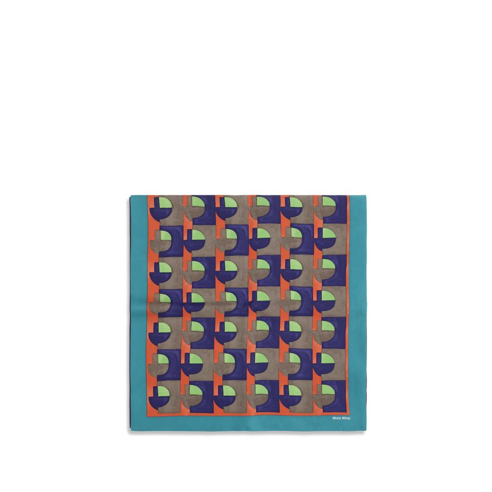Miu Miu Multicolor Silk Scarf - Timeless Luxury Accessory