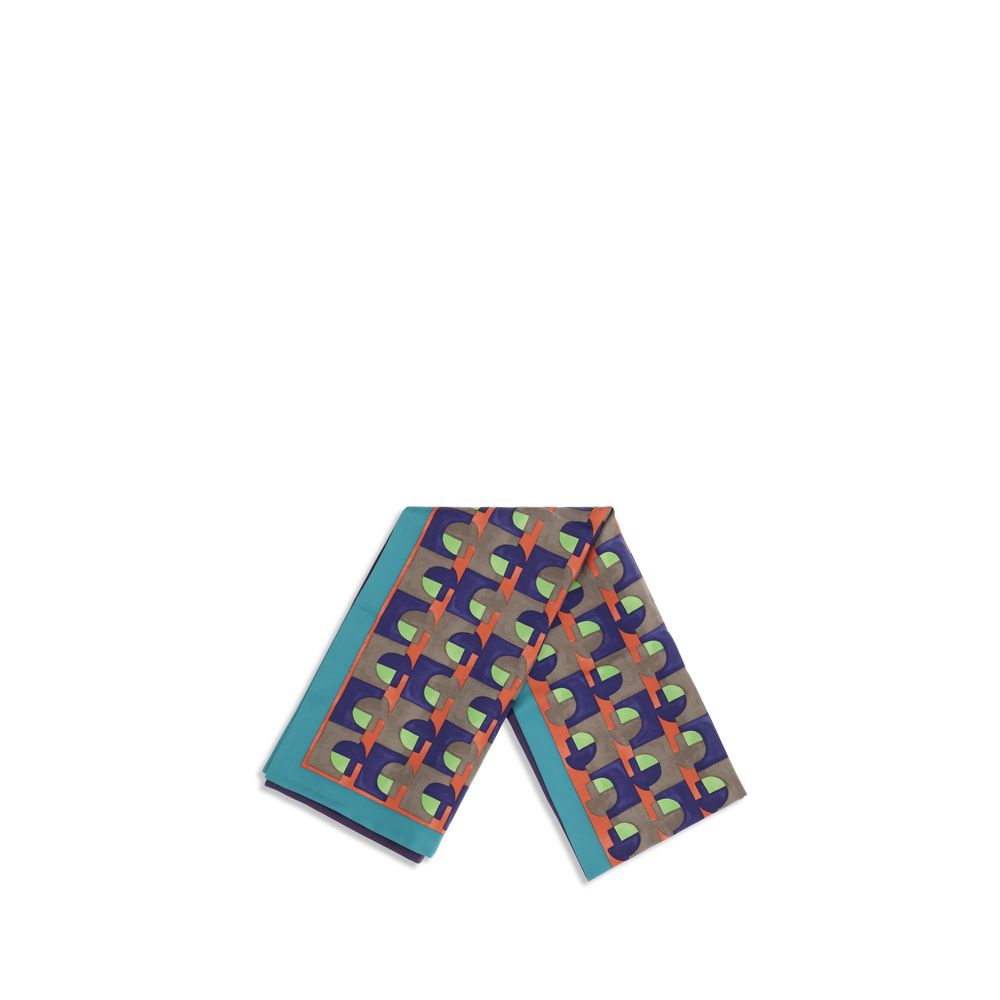 Miu Miu Multicolor Silk Scarf - Timeless Luxury Elegance