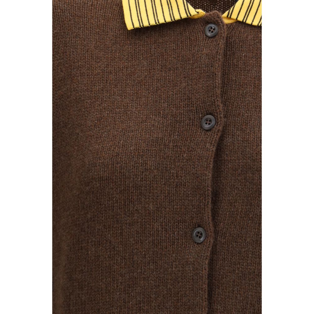 Prada Brown Cashmere Cardigan - Timeless Luxury for Every Occasion