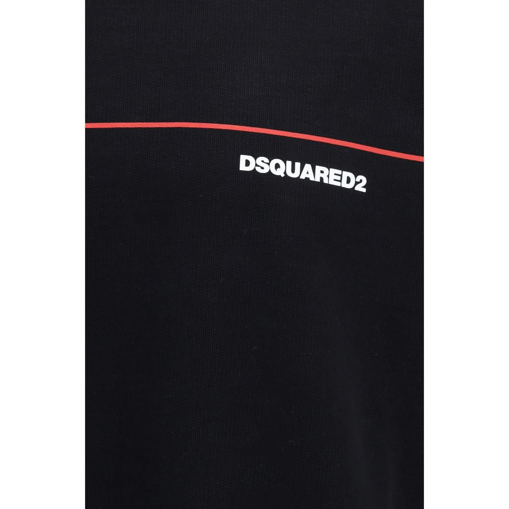 Dsquared² Black Cotton Sweatshirt - Artisanal Luxury Couture