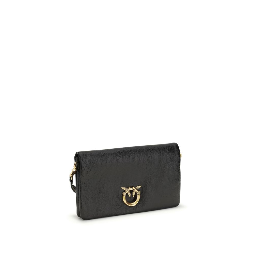 Elevate your style with the PINKO Black Goatskin Shoulder Bag, a luxurious blend of exquisite craftsmanship and timeless elegance, perfect for the discerning individual.