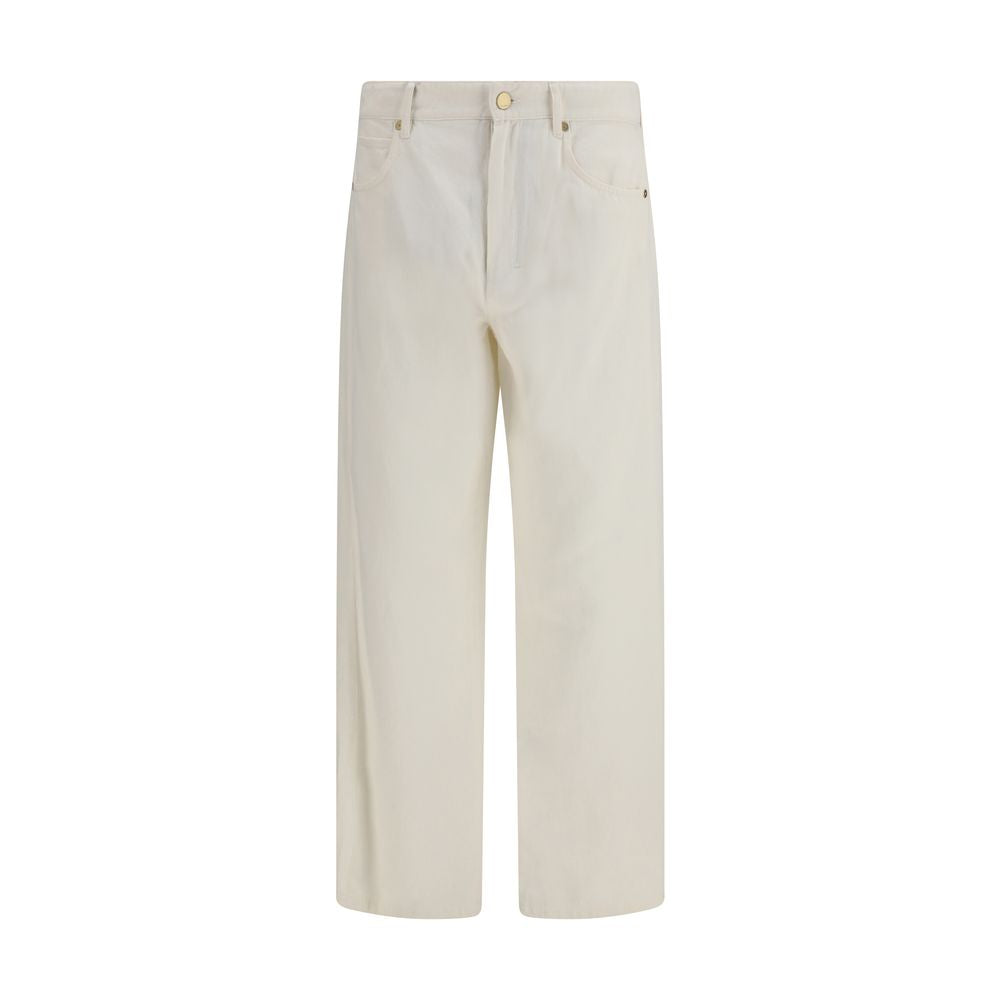 'S Max Mara Beige Cotton-Linen Casual Pants for Timeless Elegance