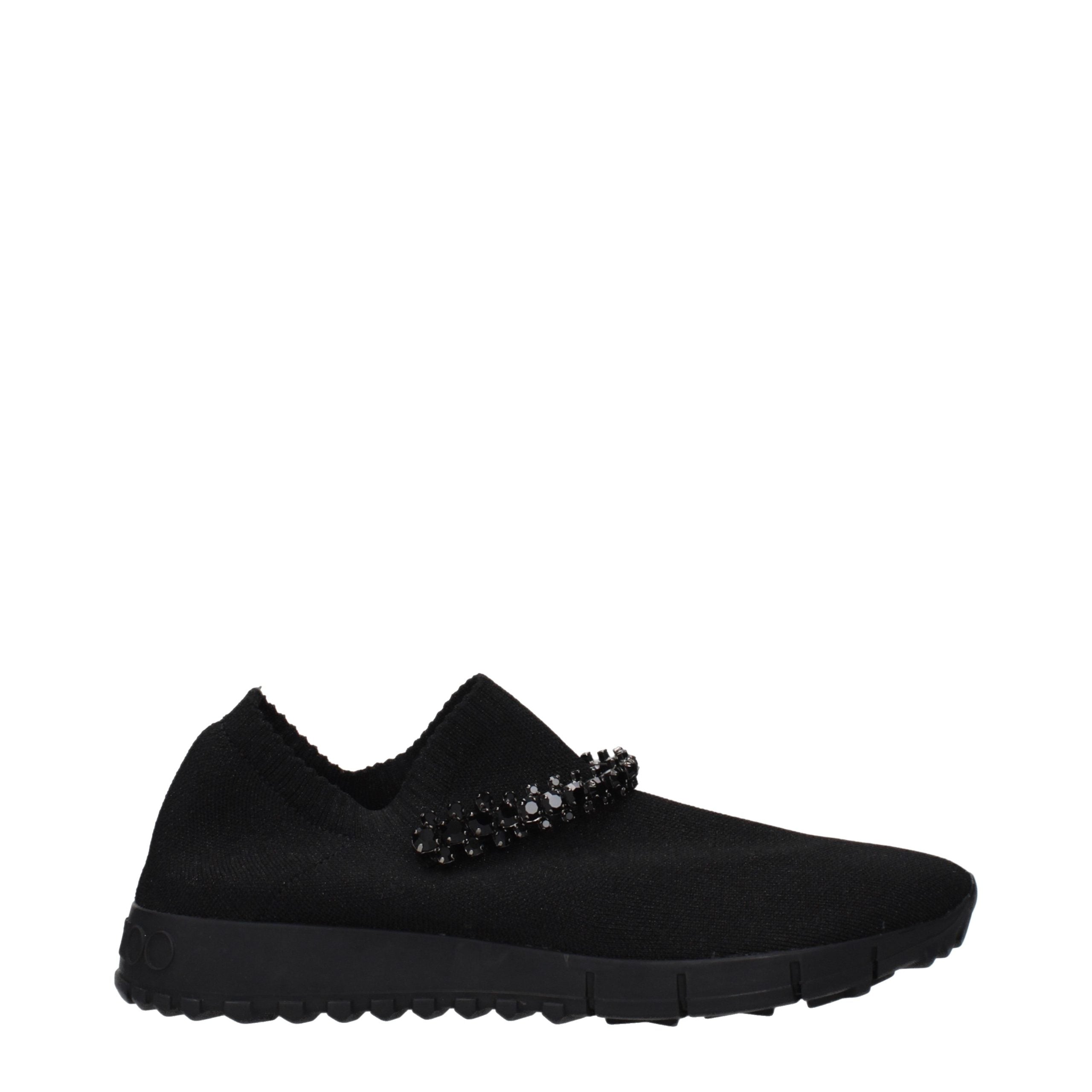 Indulge in the exquisite craftsmanship of Jimmy Choo Black Fabric Slip-On Loafers, where timeless elegance meets luxurious comfort for the discerning individual.
