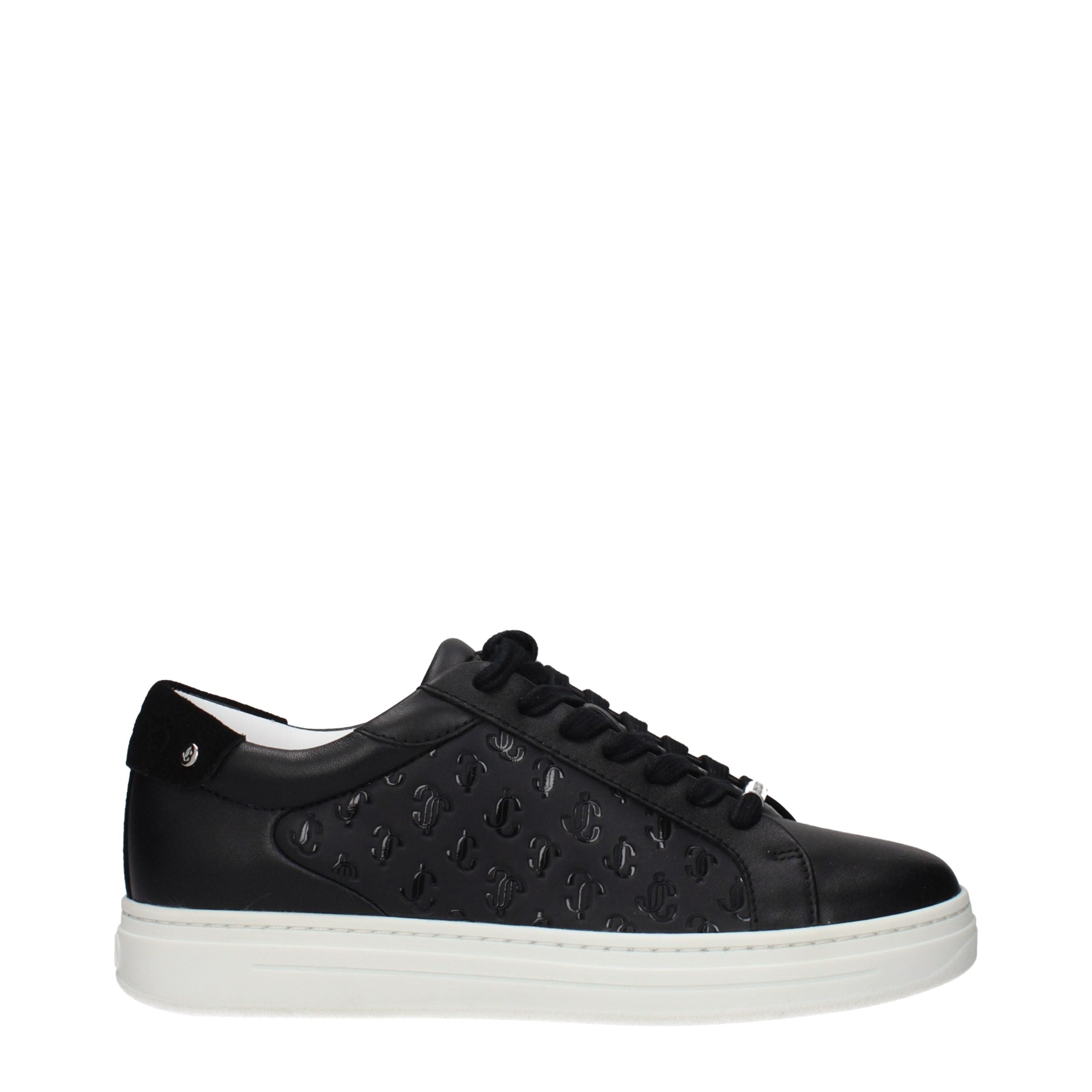 Elevate your style with Jimmy Choo Black Leather Low Top Sneakers, where exquisite craftsmanship meets timeless elegance, perfect for the discerning individual.