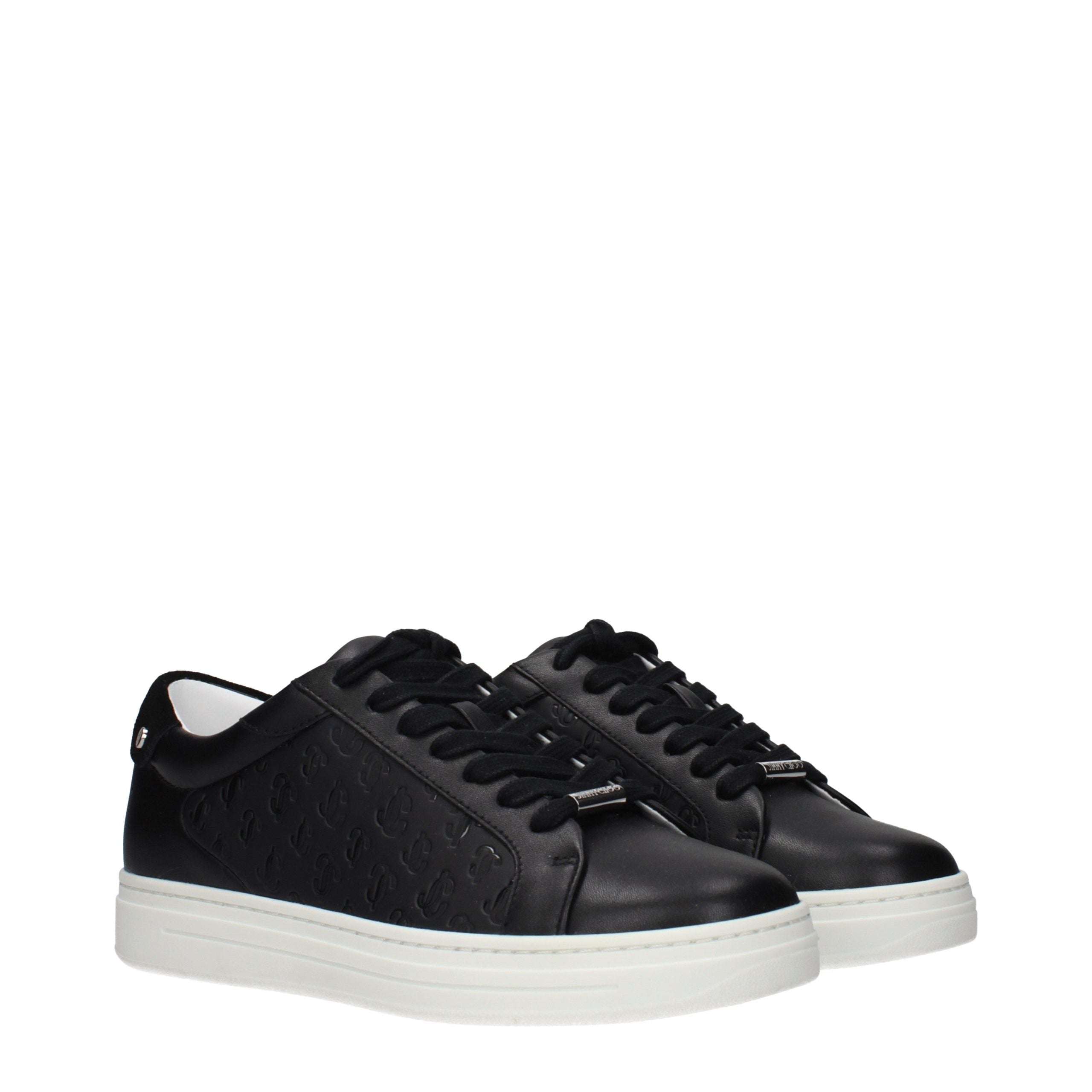 Indulge in the exquisite craftsmanship of Jimmy Choo Black Leather Low Top Sneakers, where timeless elegance meets modern sophistication for the discerning connoisseur.