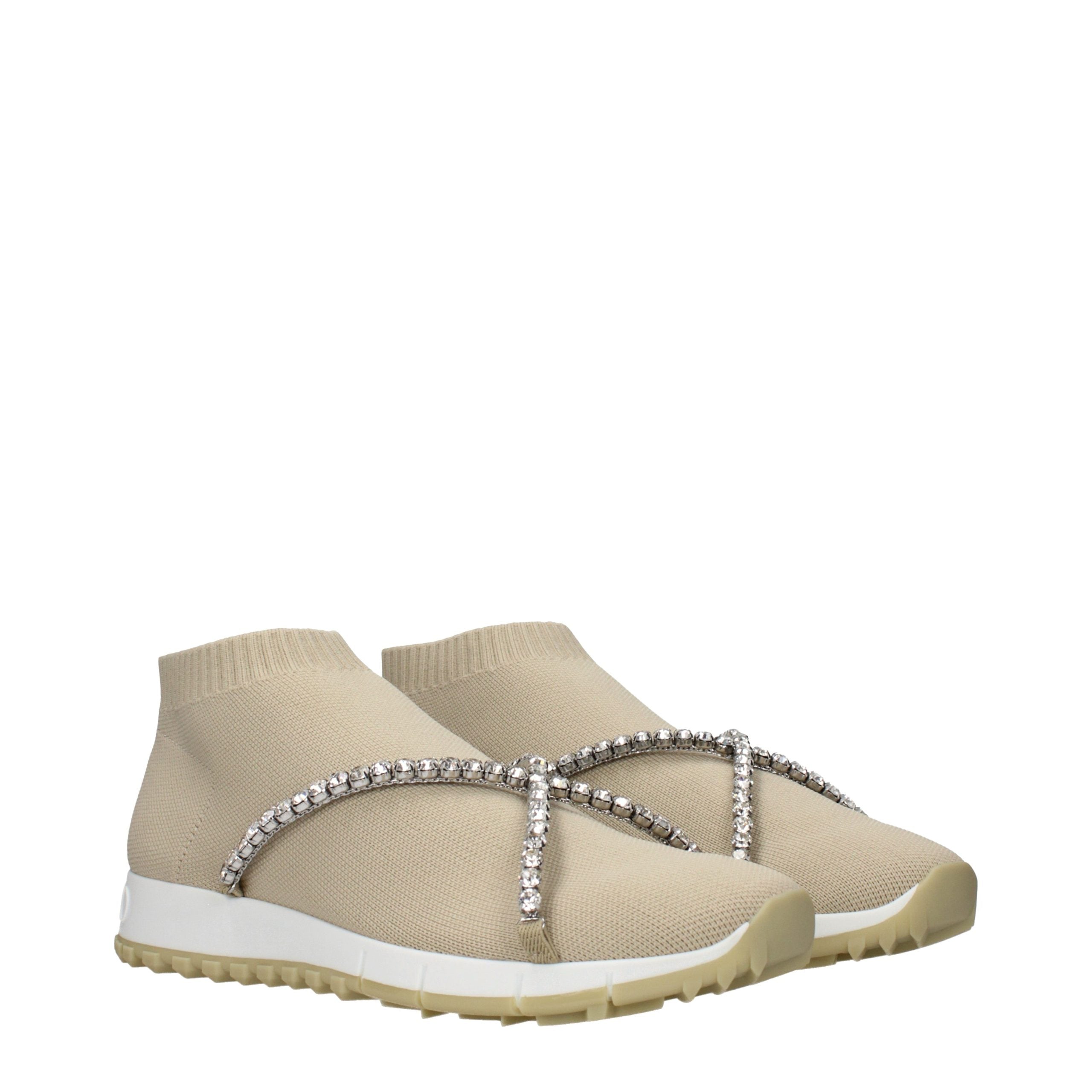 Elevate your style with Jimmy Choo Beige Fabric Slip-On Loafers, where exquisite craftsmanship meets luxurious comfort, perfect for the discerning individual.