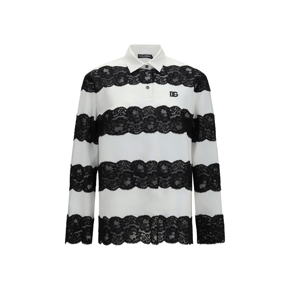 Dolce & Gabbana White Cotton Polo Shirt - Luxury Elegance Redefined