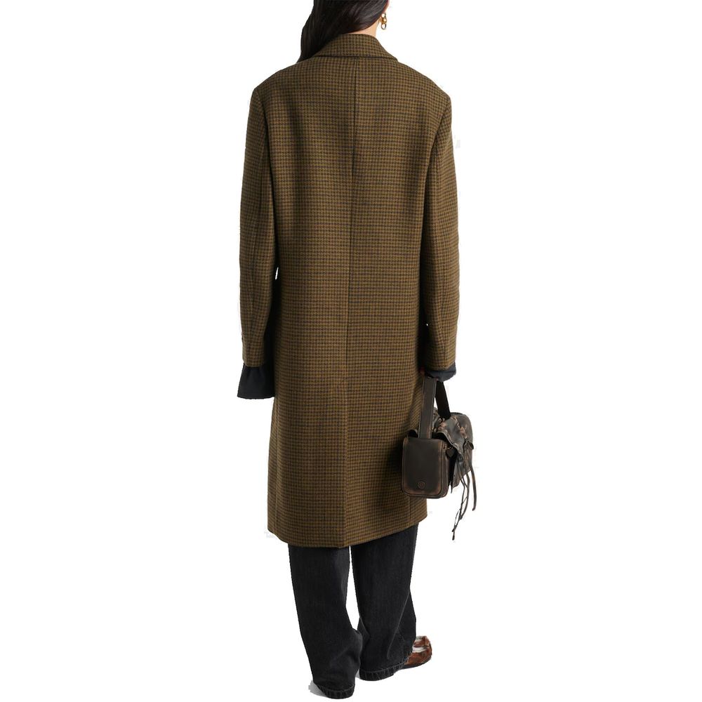 Indulge in the exquisite Acne Studios Brown Fibers False coat, a masterpiece of wool and viscose, embodying timeless elegance and luxurious craftsmanship for the discerning individual.