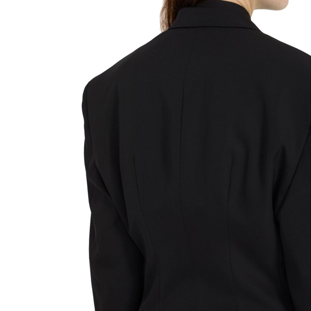 Balenciaga Black Wool Coat - Designer Couture Elegance